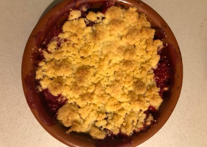 Crumble aux fruits du marché