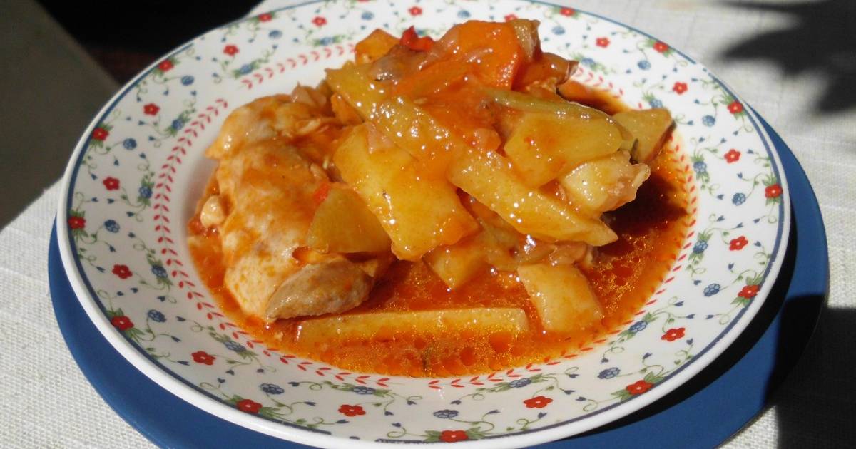 Estofado de pollo fácil Receta de Angélica Ortiz Pinilla- Cookpad