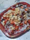 Arroz Basmati con frutillas y copos