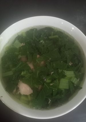 Hình của món Món rau cải nấu với xương heo.