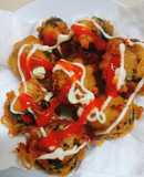 Rong biển cuộn nấm kim châm chiên giòn