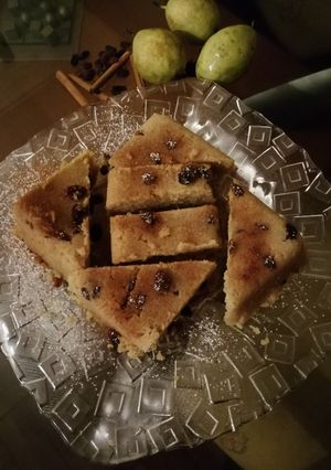 Φωτογραφία της συνταγής Χαλβάς σιμιγδαλένιος χωρίς ζάχαρη με αχλάδι ♠️💜