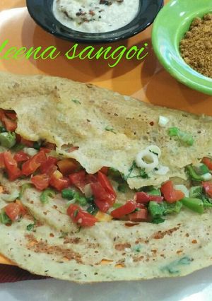 A picture of Mix Veg Multidal Adai Dosa.