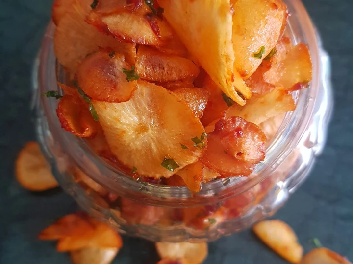 Langkah Gampang Membuat Resep Keripik singkong daun kunyit yang Enak Banget Anti Ribet, Bisa Manjain Lidah