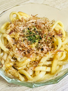 A picture of Butter Soy Sauce Fried Udon.