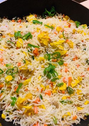 A picture of Egg fried rice.
