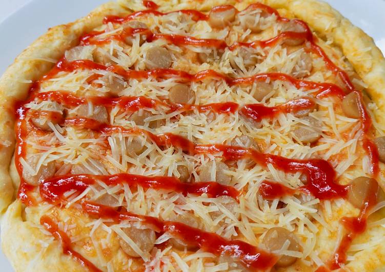 Pizza Empuk pakai teflon irit bahan