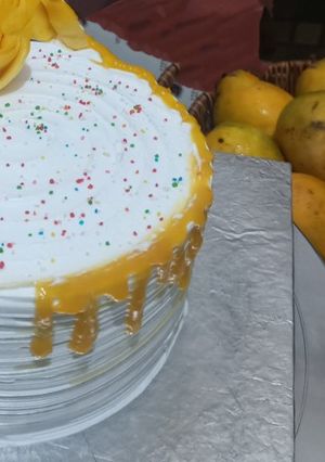 A picture of Mango cake.