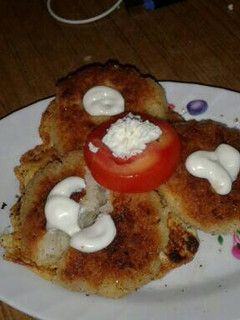 Una foto de Tortitas de arroz con queso ricotta
