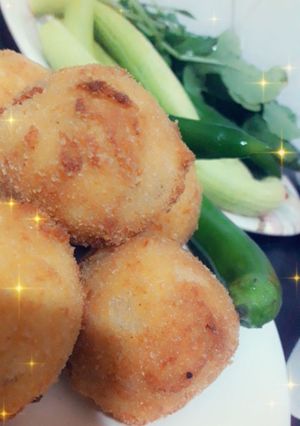 صورة لوصفة كرات البطاطا بالجبنة 😋😋