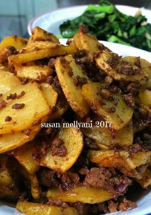 Foto resep Kentang kecap daging cincang