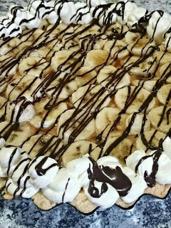 Una foto de Tarta de banana split