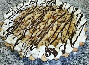 Una foto de Tarta de banana split