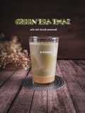 Green tea thai panas ala teh tarik mamak