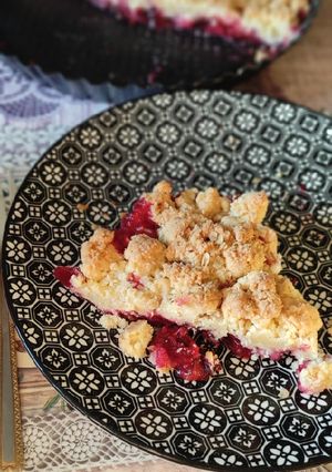 Szilvás szórt pite/szilvás morzsasüti #gluténmentes #tejmentes #tojáásentes recept fotója