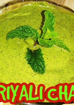 A picture of Hariyali chutney.