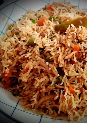 A picture of Peas Carrot Pulav.