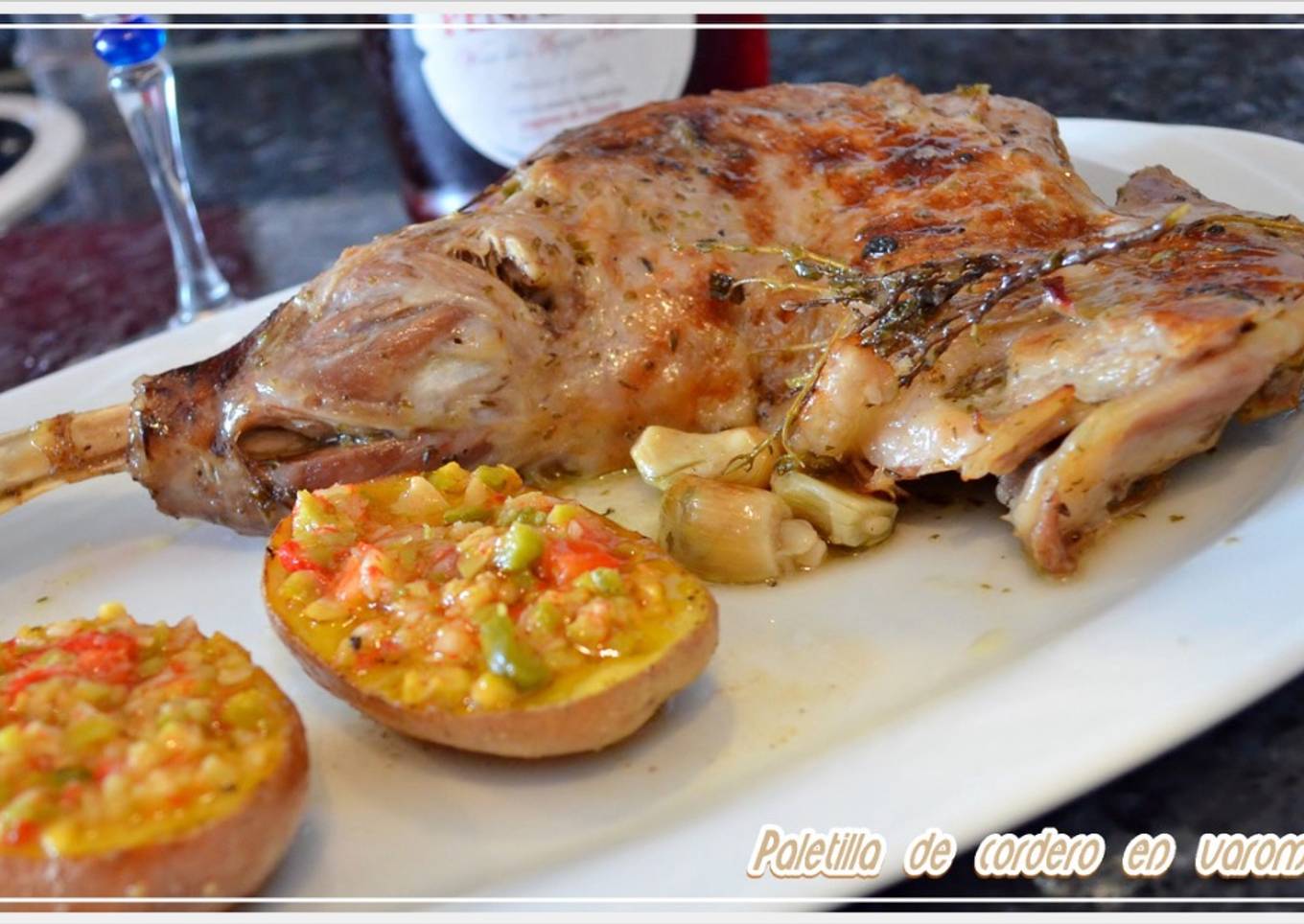 Paletilla de cordero en Varoma. (Thermomix)