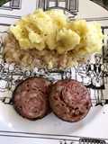 L’andouille de Guémené, fondue d’oignons et purée de pomme de terre