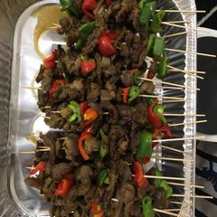 A picture of Gizzard kebabs.
