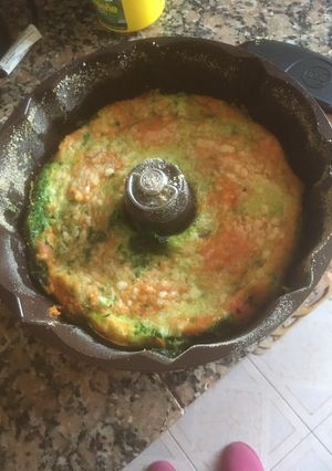 Una foto de Budín de zanahorias y acelga o espinaca