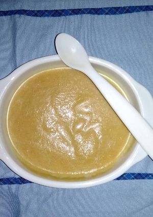 Foto resep MPASI 6M - Pure Labu Siam & Marie Susu