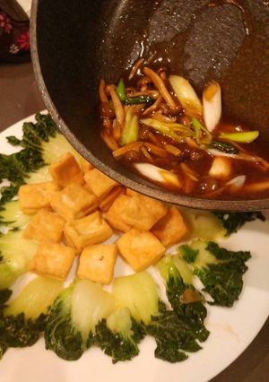 Foto resep Tahu, bokchoy dan jamur