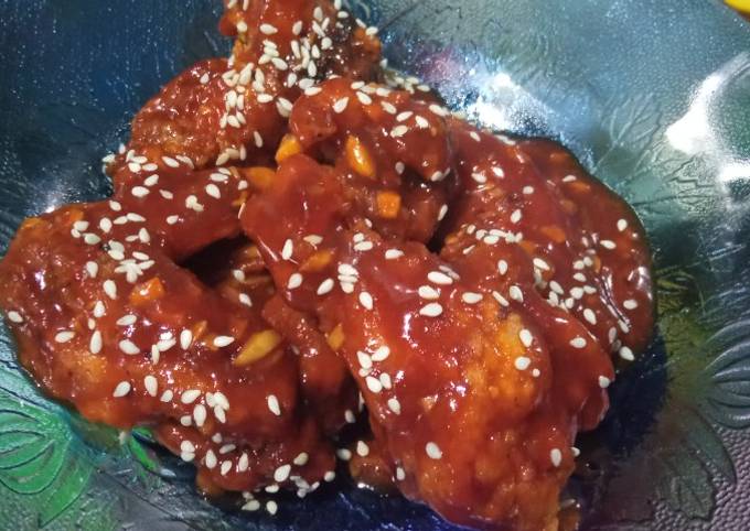 Cara Gampang Membuat Korean chicken wings Anti Gagal