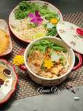 Pork Hock Rice Noodle Soup and Desserts