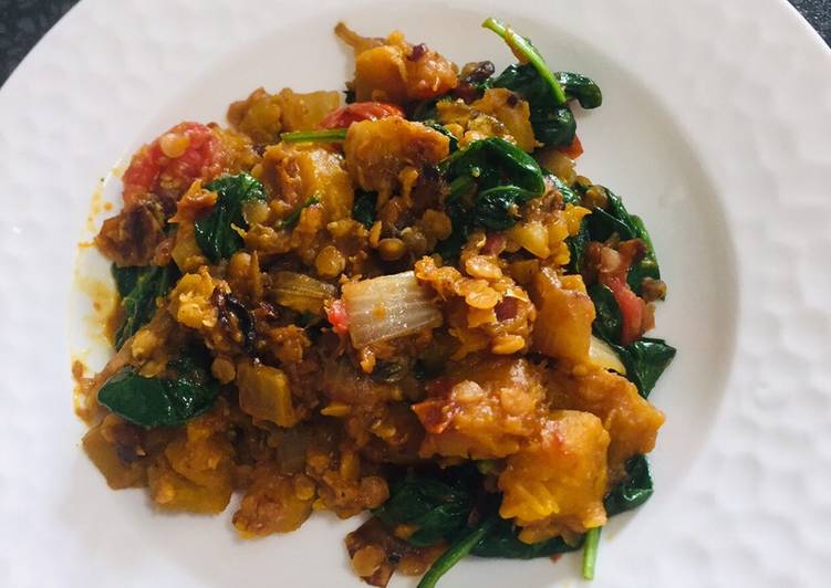 Recipe of Speedy Pumpkin red lentil stew - baby good