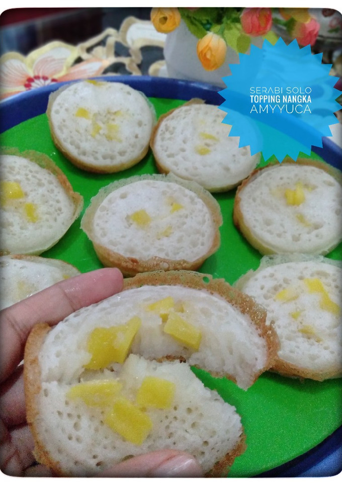Foto resep Serabi Solo / Serabi Renda topping nangka