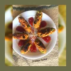 A picture of Rice gourd kabab.
