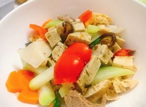 Hình của món Rau củ xào giò nấm chay.