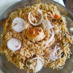 A picture of Egg Biryani.