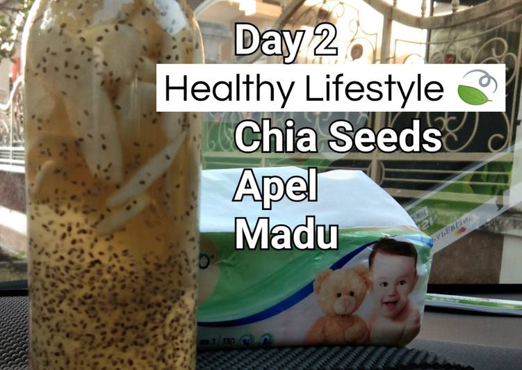 Resep: LezatInfused Water,Chia Seeds, Apel, Madu 