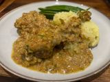 Pintada en Pepitoria - guinea fowl with almond and saffron sauce