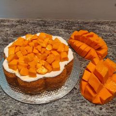 A picture of Mango and Mixed Fruit Cake.