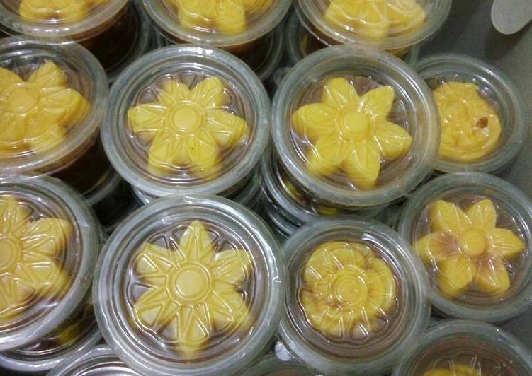 Cara Gampang Membuat Puding mangga coklat, Enak
