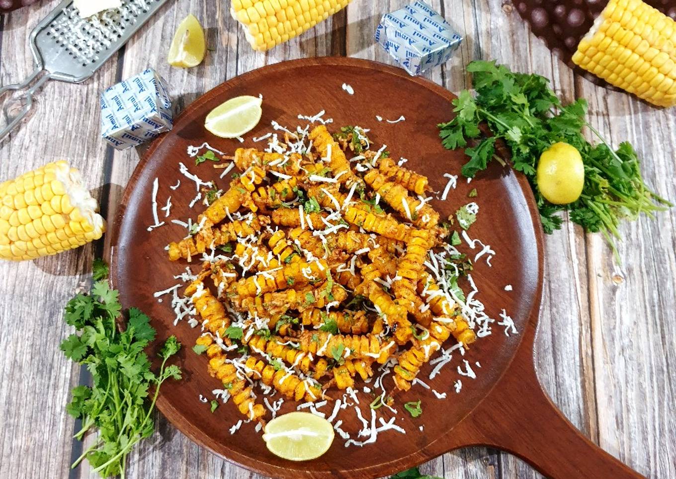 Crispy Cheesy Butter Masala Corn