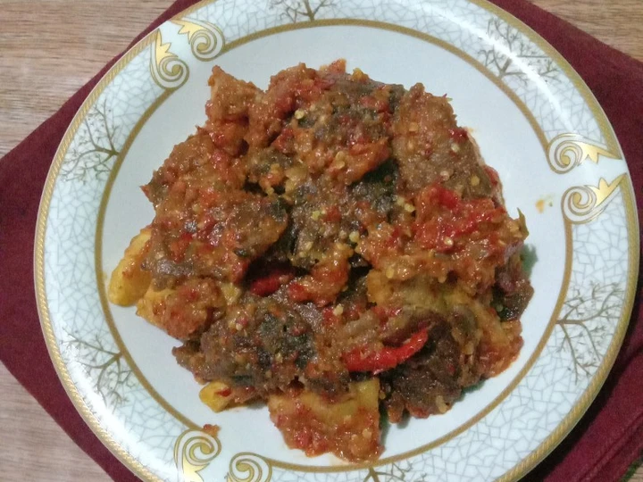 Langkah Gampang Membikin Resep Dendeng Balado Daging Lembu yang  Bikin Ketagihan Anti Ribet, Lezat