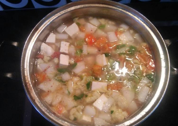 Bagaimana Menyiapkan Sup lobak tahu sehat, Lezat