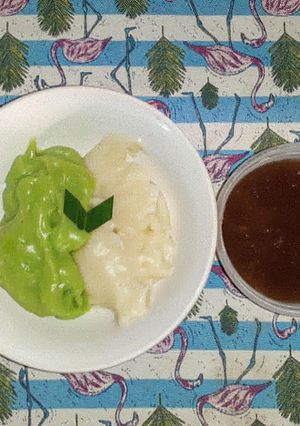 Foto resep Bubur Sumsum Pandan dan Original dengan tepung terigu