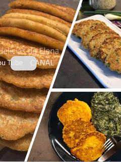 Una foto de 3 recetas de tortitas - Tortitas de papas, Tortitas de calabaza, Tortitas de maíz
