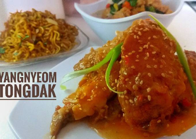 Yangnyeom tongdak ayam richeese pedas