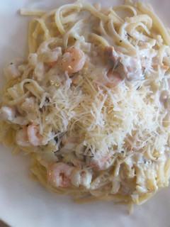 A picture of Lemon Garlic Seafood Alfredo.
