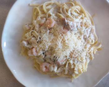 Popular Recipe Lemon Garlic Seafood Alfredo Delicious and Healthy