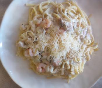 Fresh, Cooking Recipe Lemon Garlic Seafood Alfredo Delicious Nutritious