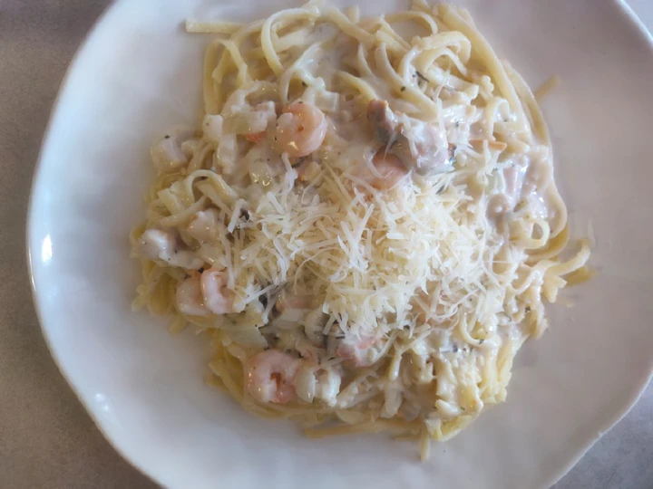 Recipe Lemon Garlic Seafood Alfredo the Can Spoil the Tongue Tasty