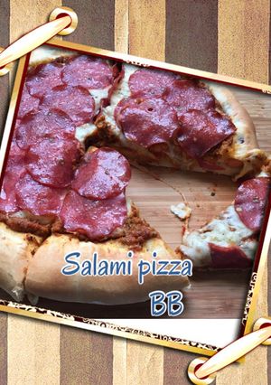 Foto resep Pizza with salami