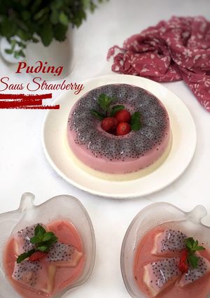 Foto resep Puding Saus Strawberry